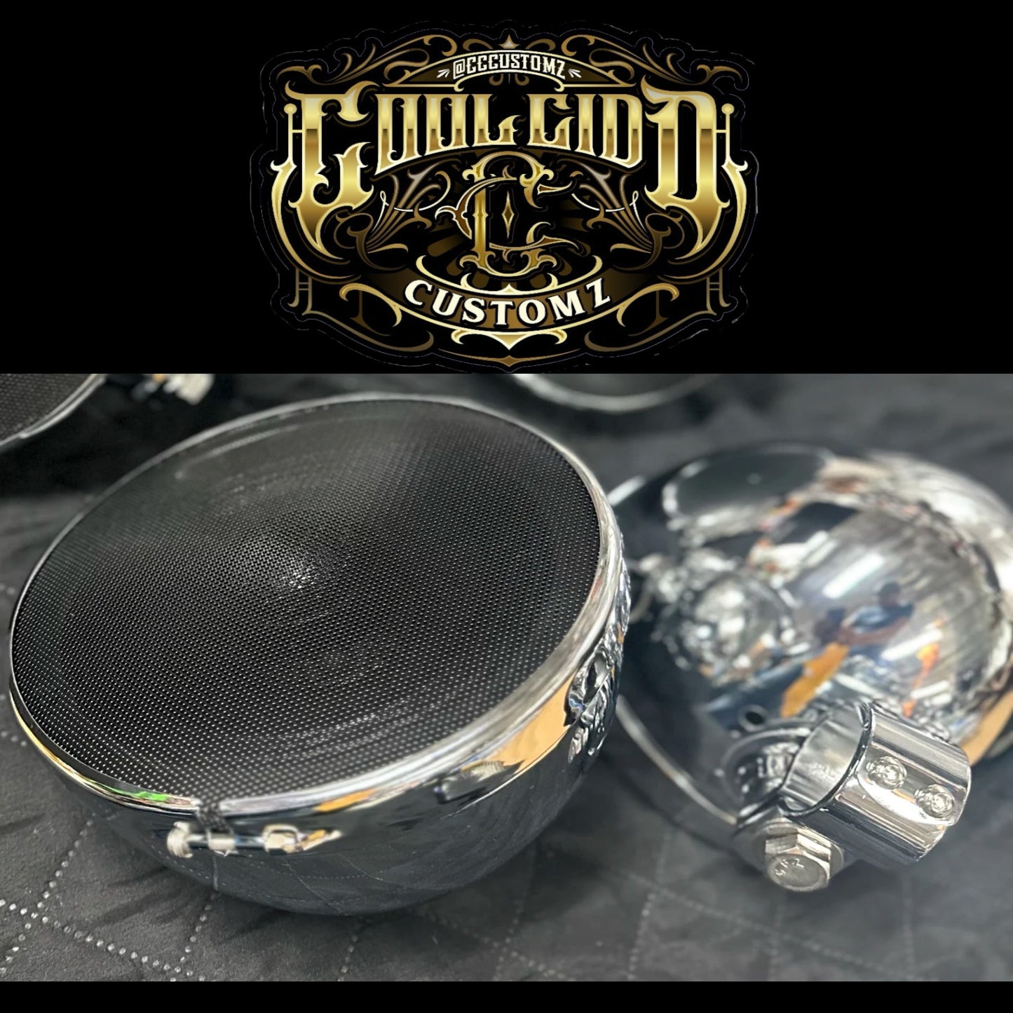CC CUSTOMZ 6.5" CHROME SPEAKER PODS