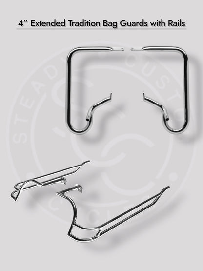 PROTECTORES Y RIELES DE BOLSA TRADICIONAL EXTENDIDO DE 4" SCC