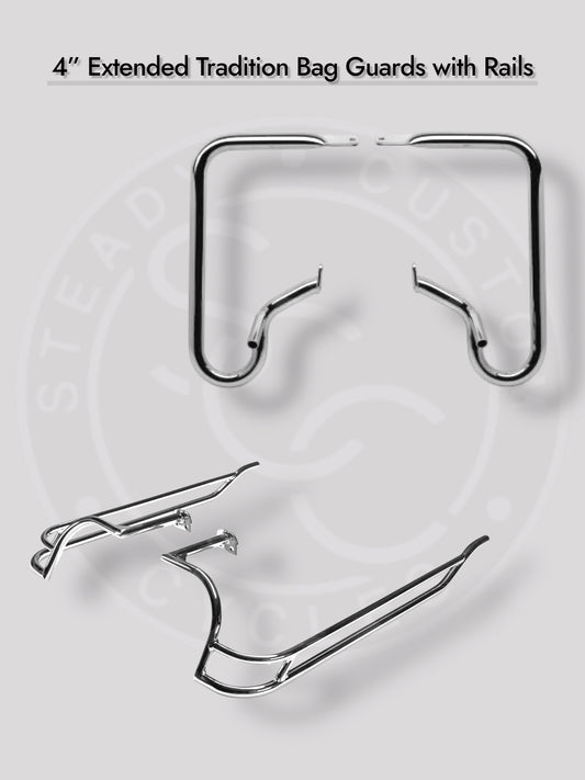 PROTECTORES Y RIELES DE BOLSA TRADICIONAL EXTENDIDO DE 4" SCC