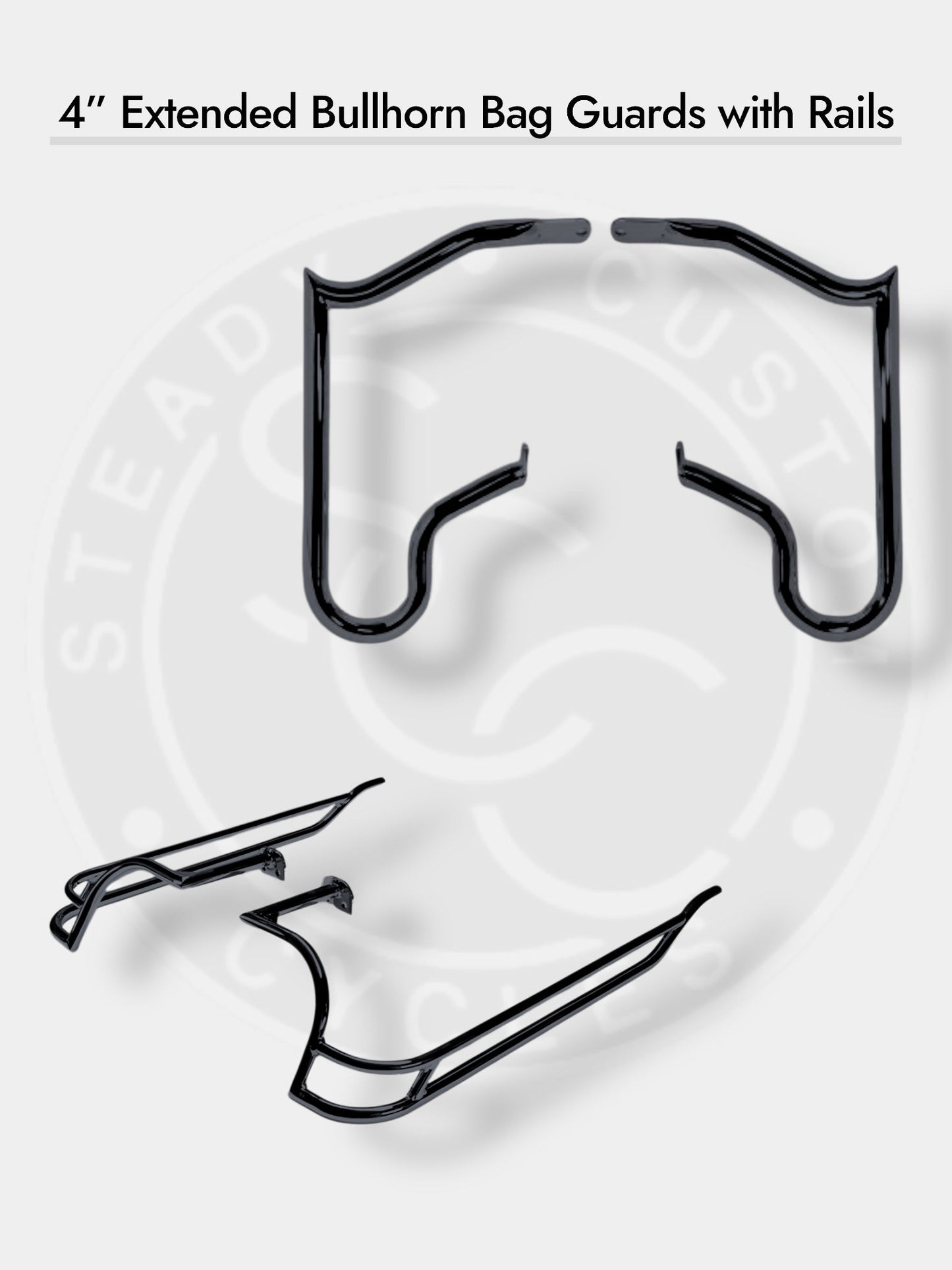 SCC 4" EXTENDED BULLHORN BAG GUARDS & RAILS