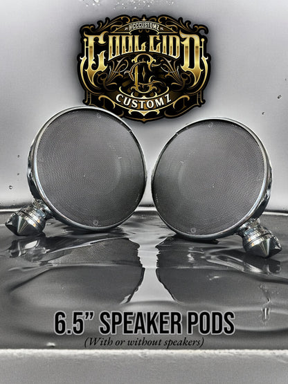 CC CUSTOMZ 6.5" CHROME SPEAKER PODS
