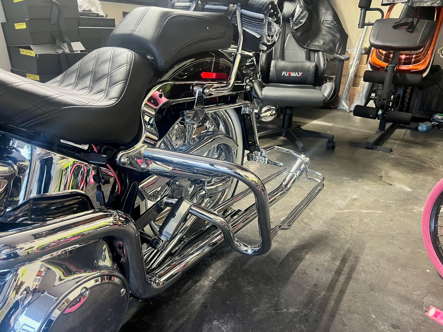 SCC EXTENDED TRADITION BAG GUARDS & RAILS softail